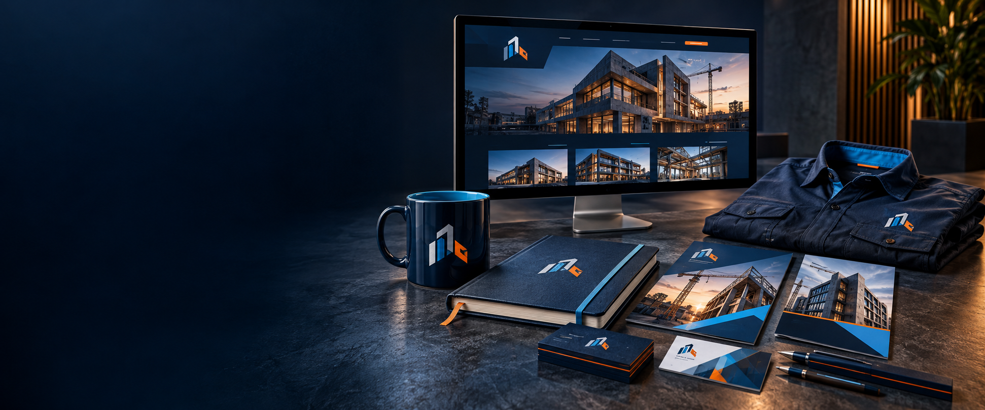 Línea de branding y sitio web para una empresa constructora