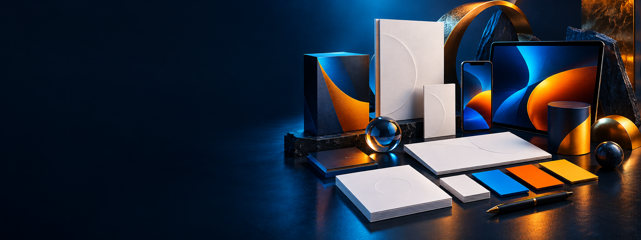 Estudio creativo desarrollando una identidad visual